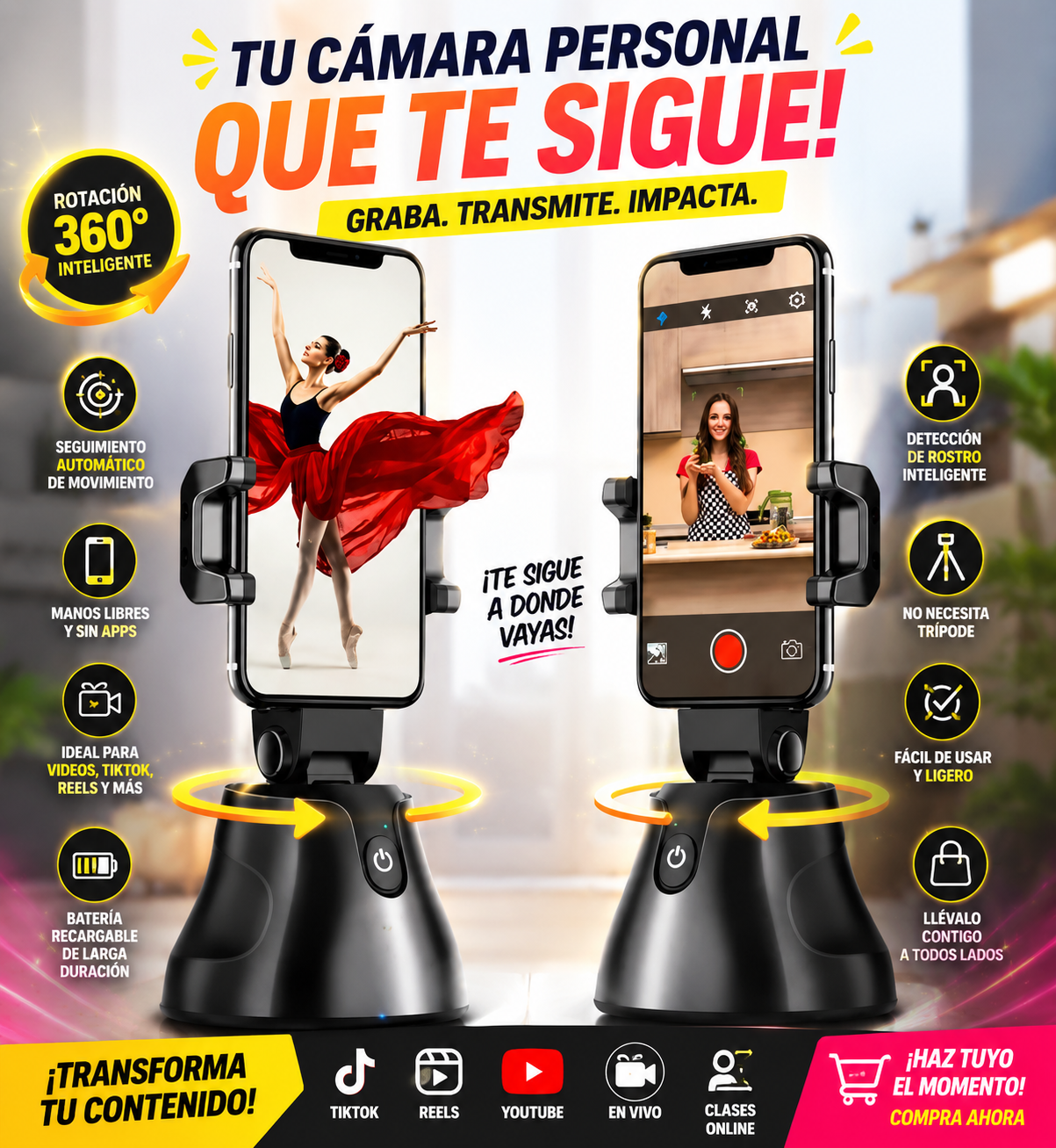 Soporte Celular Con Seguimiento Intelige