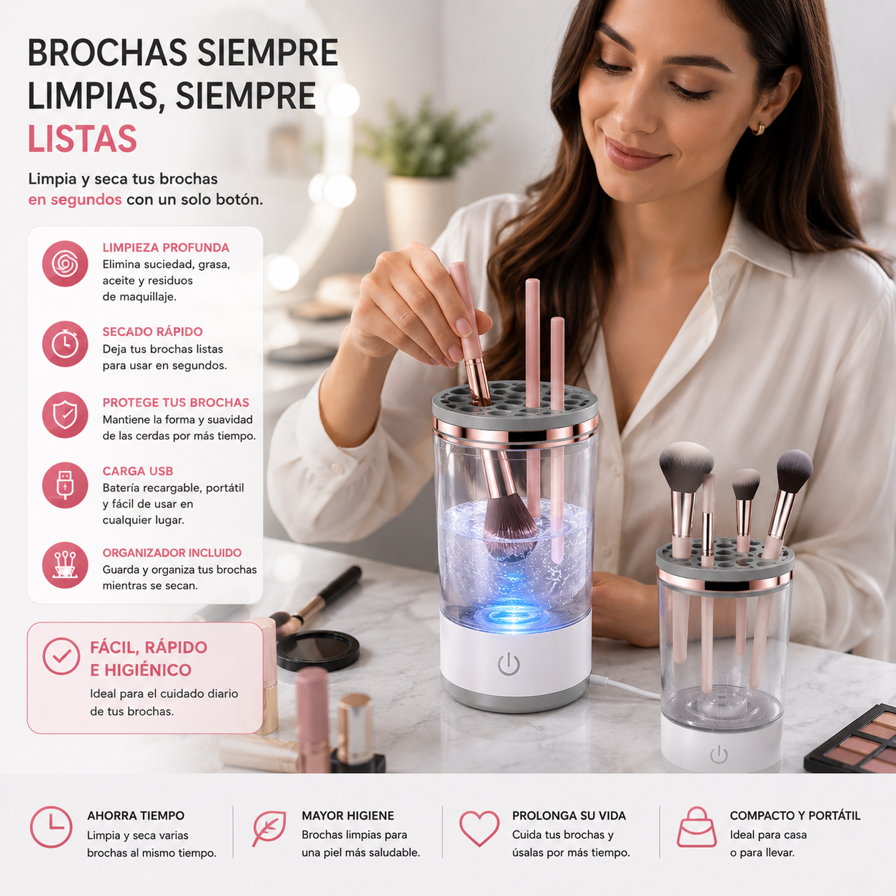 Limpiador de Brochas Eléctrico USB