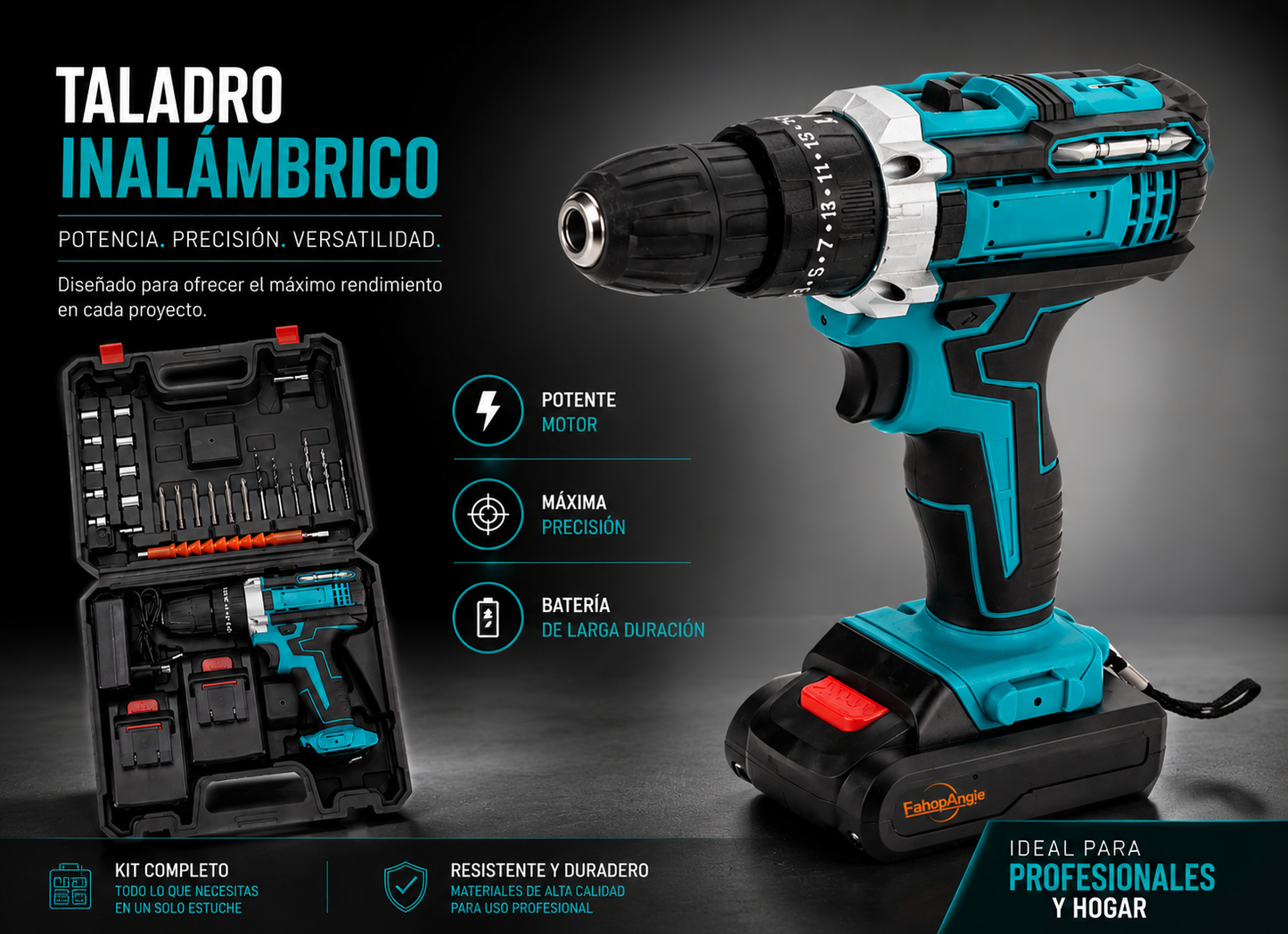 Taladro Inalámbrico 68vf 2 Baterías