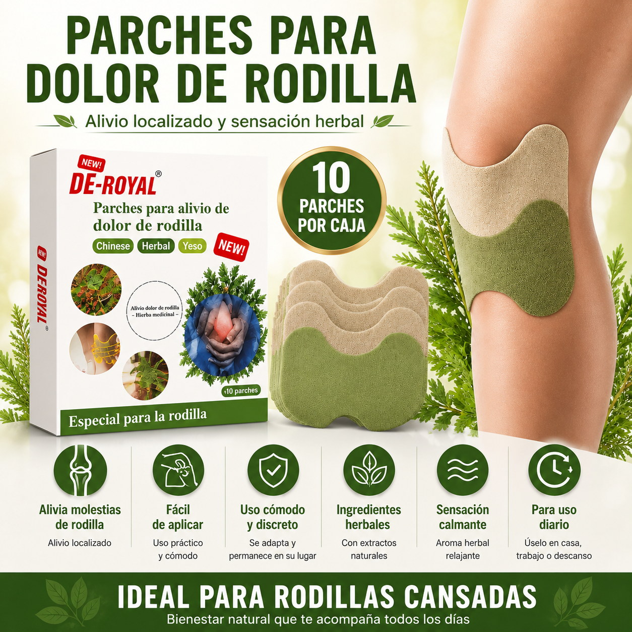 PARCHE DE RODILLA PACK X 5